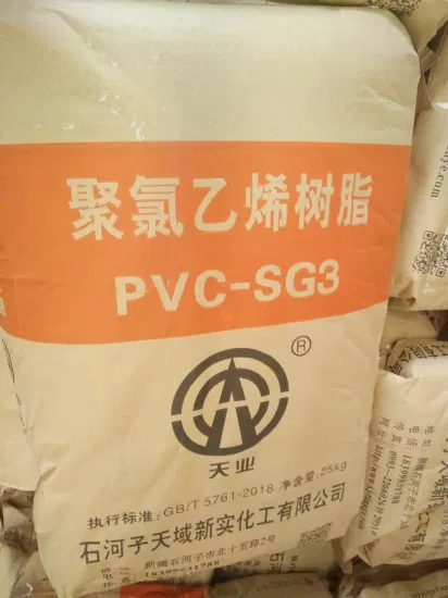 Resina estabilizadora de PVC em pó Sg3 de resina de PVC para filme de embalagem